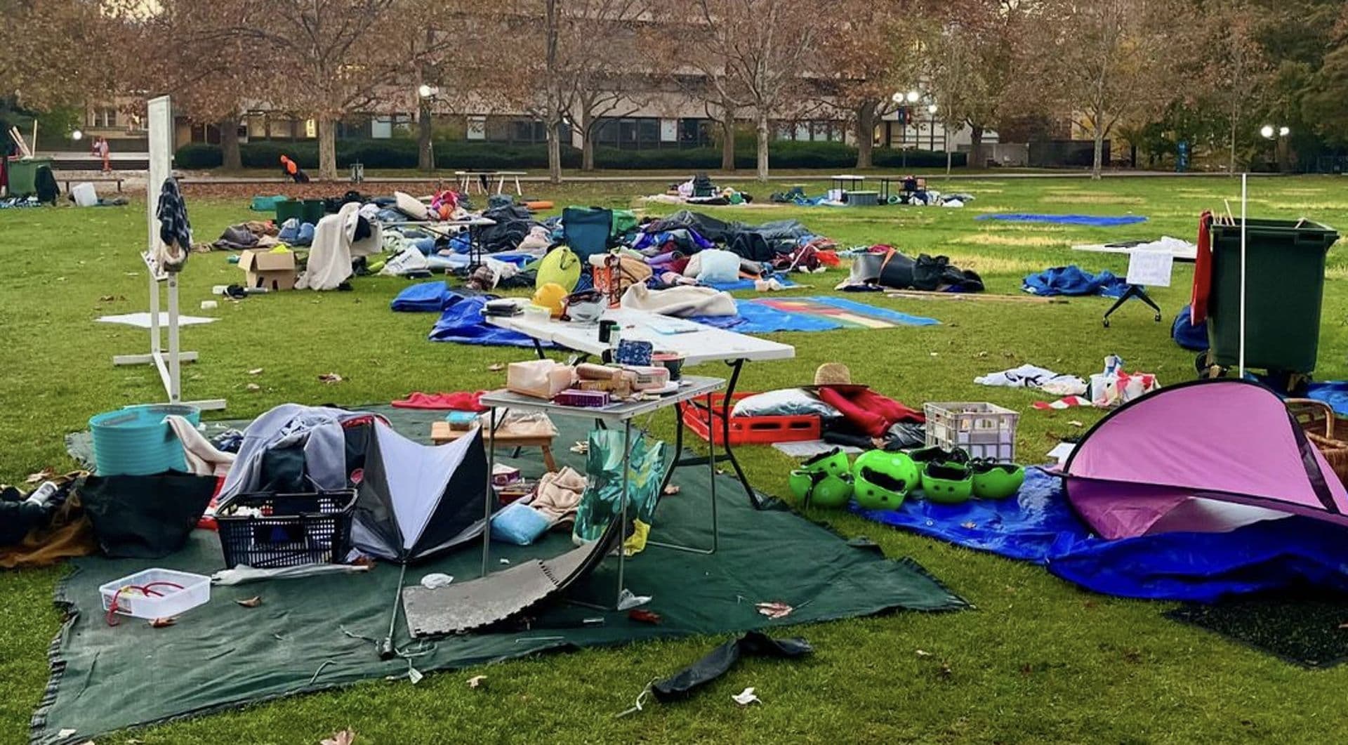 Pro-Palestine Protestors Leave Melbourne University Pigsty