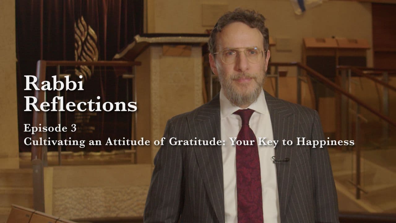 Cultivating an Attitude of Gratitude: Your Key to Happiness | Rabbi’s Reflections | Episode 3